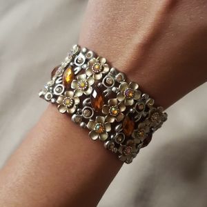 Silver Floral Bracelet